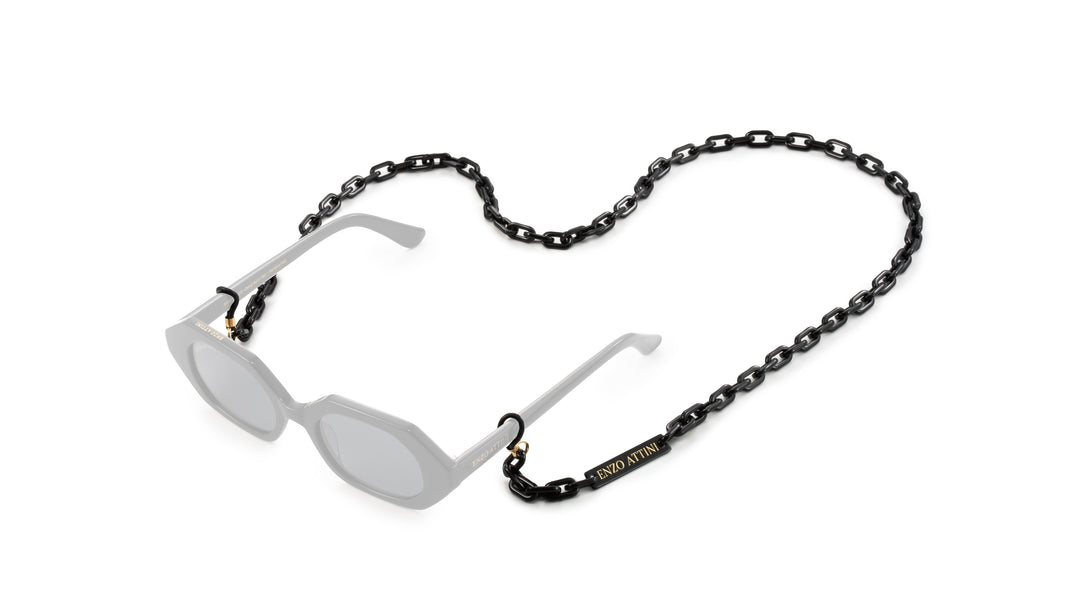 Luxury acetate chain - Black