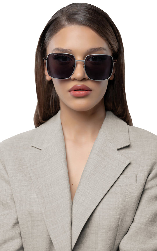 Charles Bridge / Silver & Rose Gold Color + Dark Black Lens.