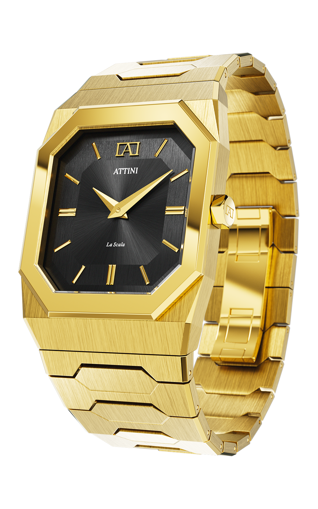 ATTINI - La Scala / Oyster Bracelet, Gold Color, Swiss Movement