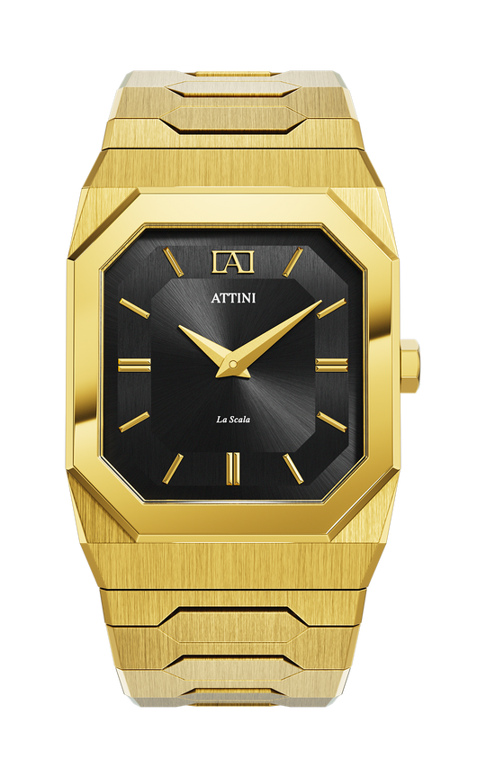 ATTINI - La Scala / Oyster Bracelet, Gold Color, Swiss Movement