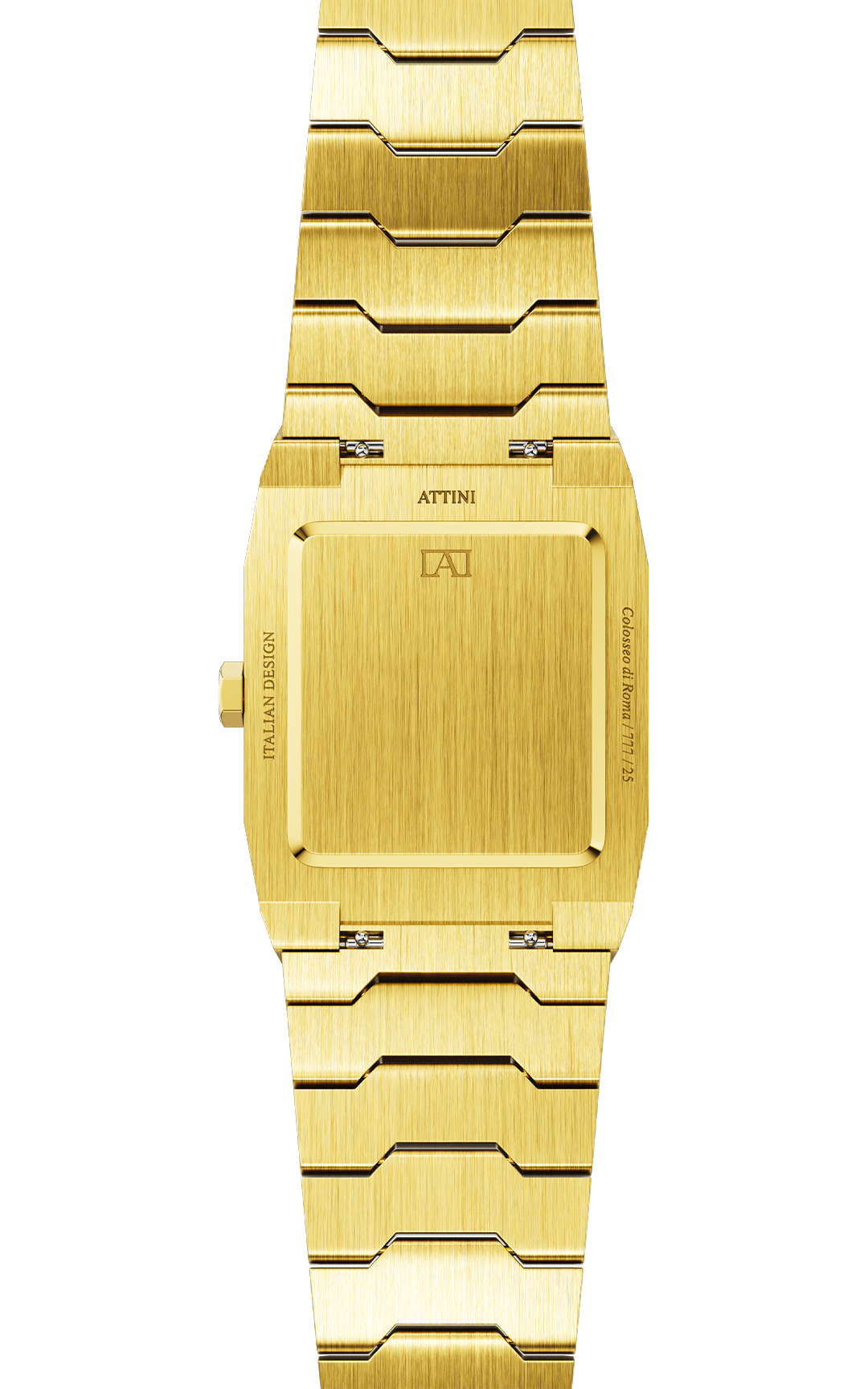 ATTINI - Colosseo di Roma, Verona / Oyster Bracelet, Gold Color, Swiss Movement.