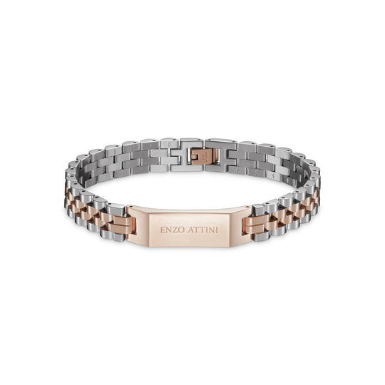 "Romeo e Giulietta " - President Bracelet / Silver & Rose Gold.