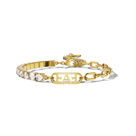 Glam Tennis Chain Bracelet.