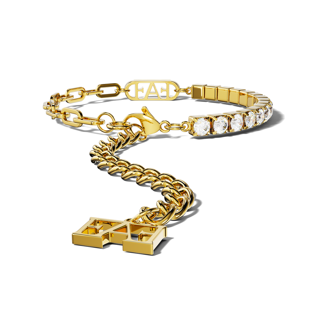 Glam Tennis Chain Bracelet.