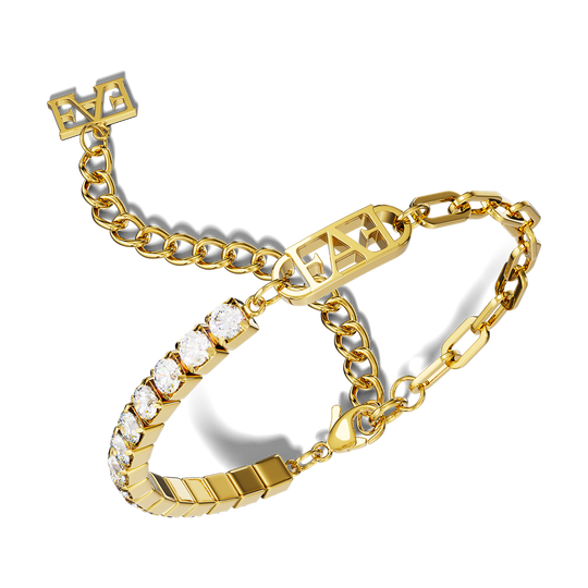 Glam Tennis Chain Bracelet.