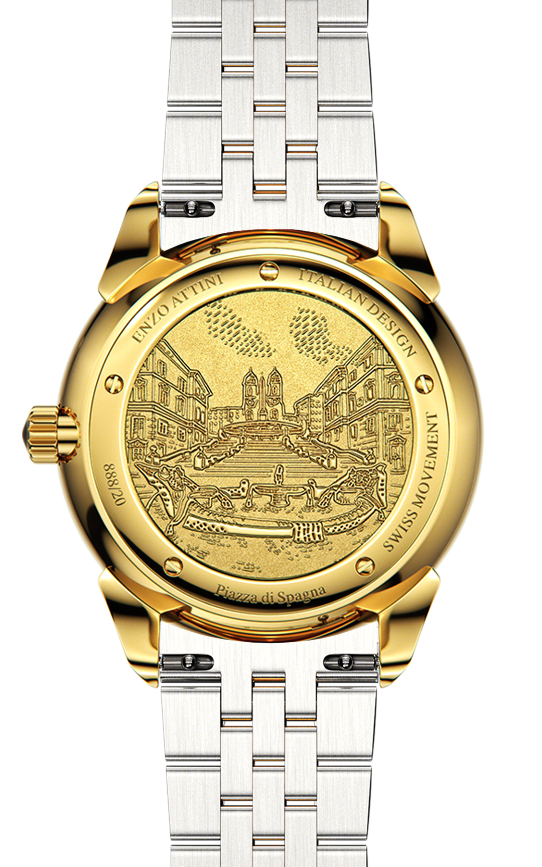 Piazza di Spagna, Roma - President Bracelet / Swiss Movement.