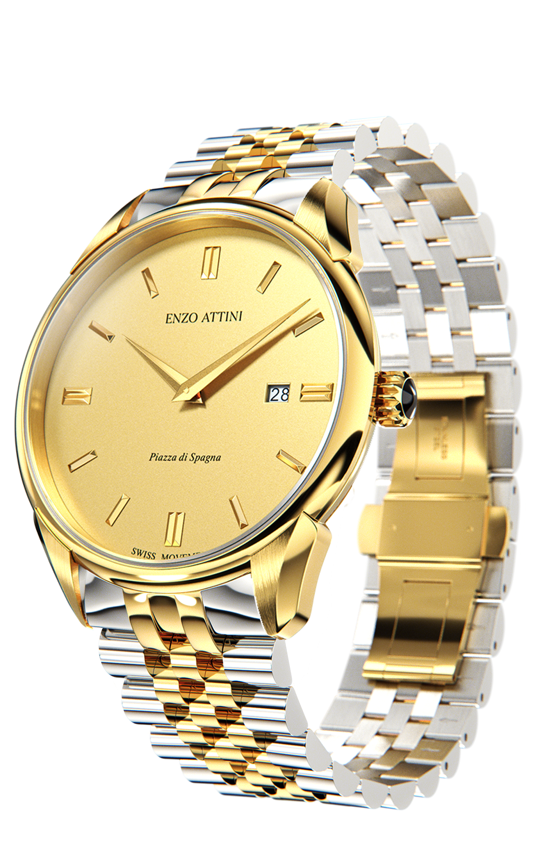 Piazza di Spagna, Roma - President Bracelet / Swiss Movement.