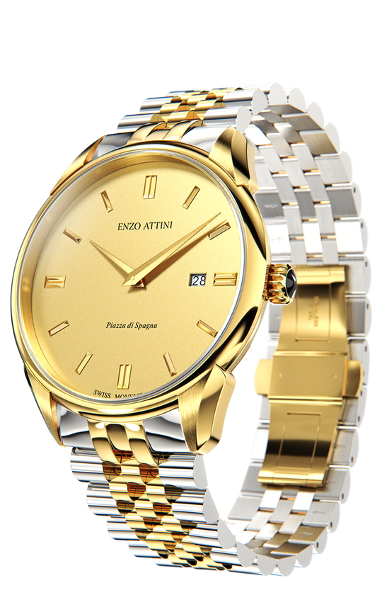 Piazza di Spagna, Roma - President Bracelet / Swiss Movement.
