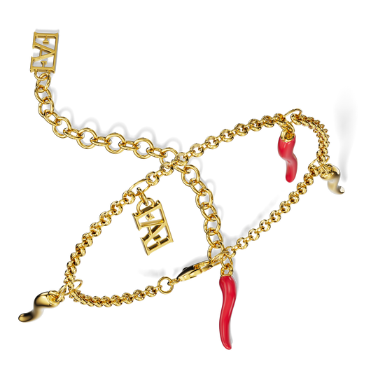 Cornicello Charm Bracelet – Red Horn - Enzo Attini - - jewelry_men