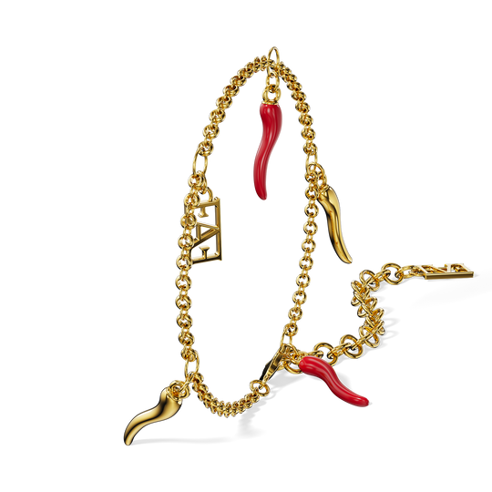 Cornicello Charm Bracelet – Red Horn - Enzo Attini - - jewelry_men