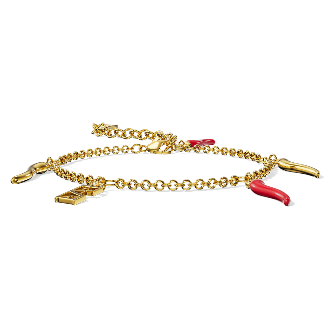 Cornicello Charm Bracelet – Red Horn - Enzo Attini - - jewelry_men