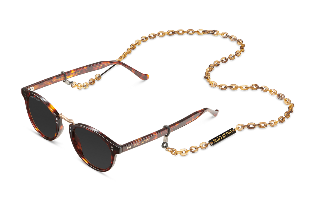 Portofino / Tortoise Red + Black Lens.