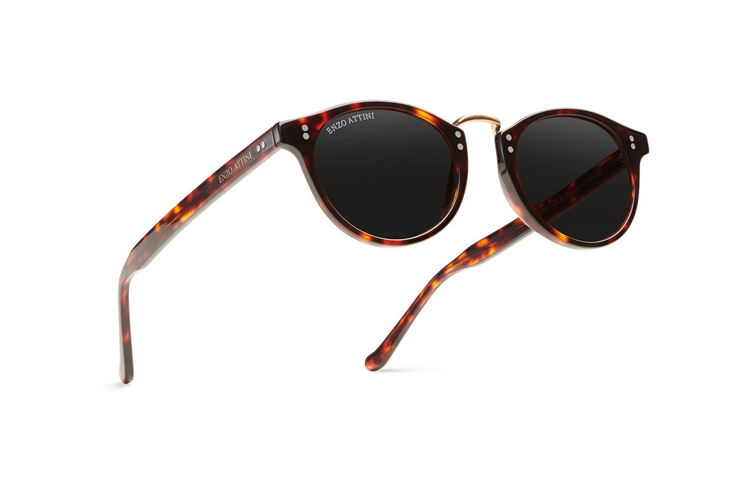Portofino / Tortoise Red + Black Lens.