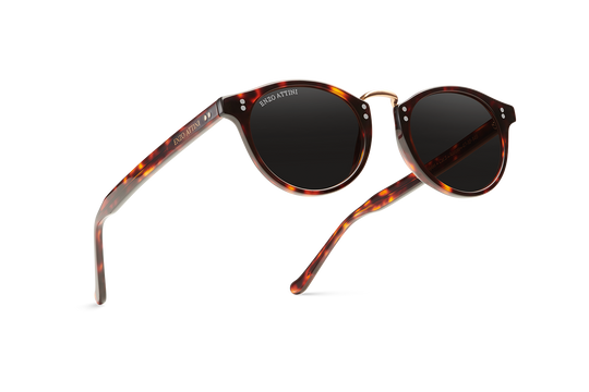 Portofino / Tortoise Red + Black Lens.