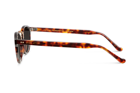 Portofino / Tortoise Red + Black Lens