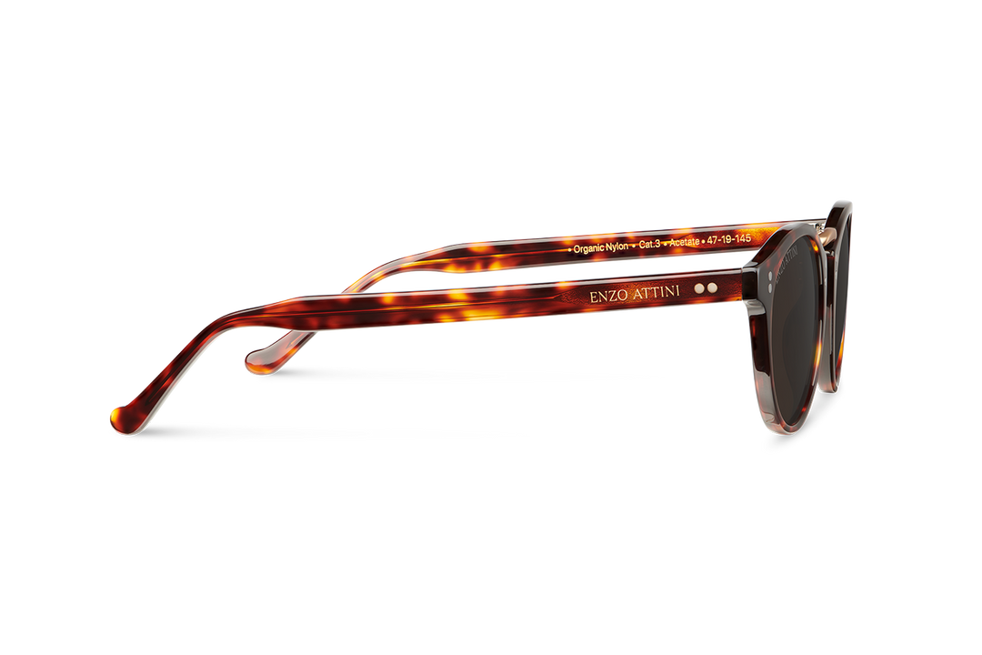 Portofino / Tortoise Red + Black Lens