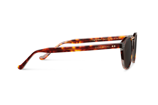 Portofino / Tortoise Red + Black Lens