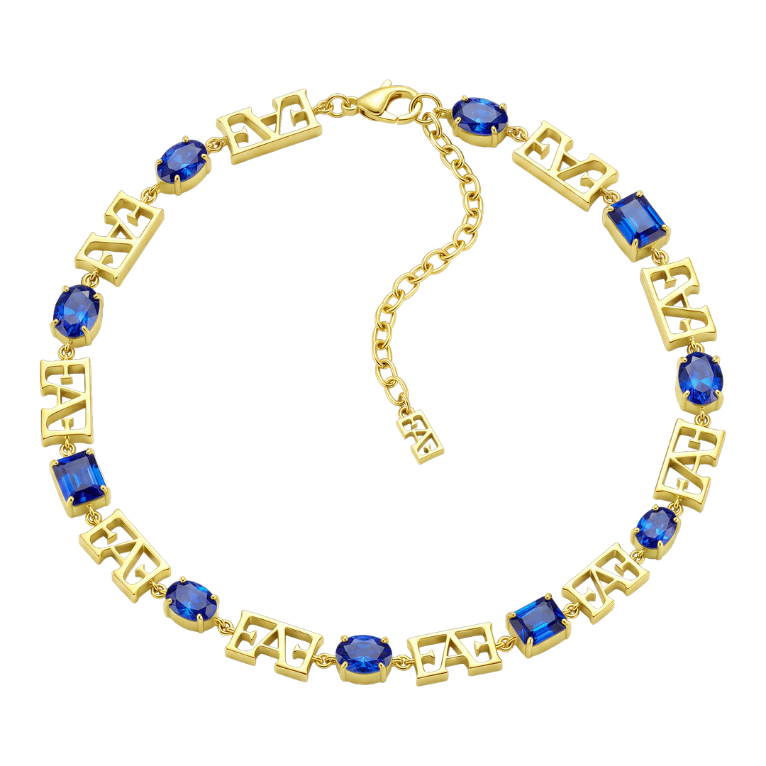 Trinity Necklace / Blue Color.