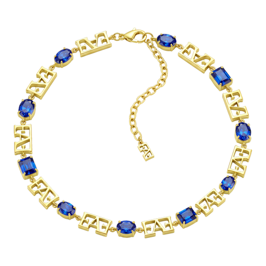 Trinity Necklace / Blue Color.