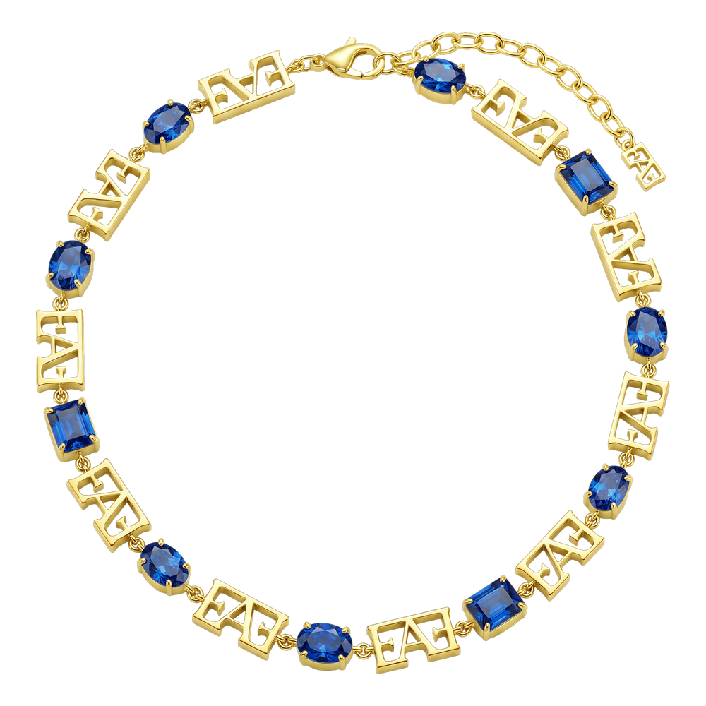 Trinity Necklace / Blue Color.