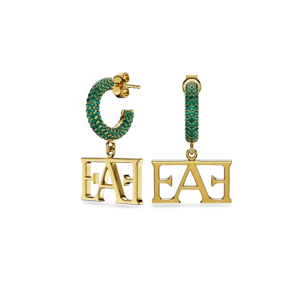 My Enzo Attini Earrings / Green Emerald Color - Enzo Attini - - earrings, jewelry_women