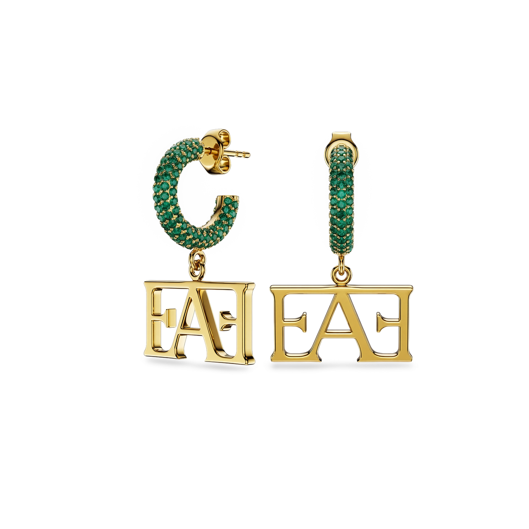 My Enzo Attini Earrings / Green Emerald Color - Enzo Attini - - earrings, jewelry_women