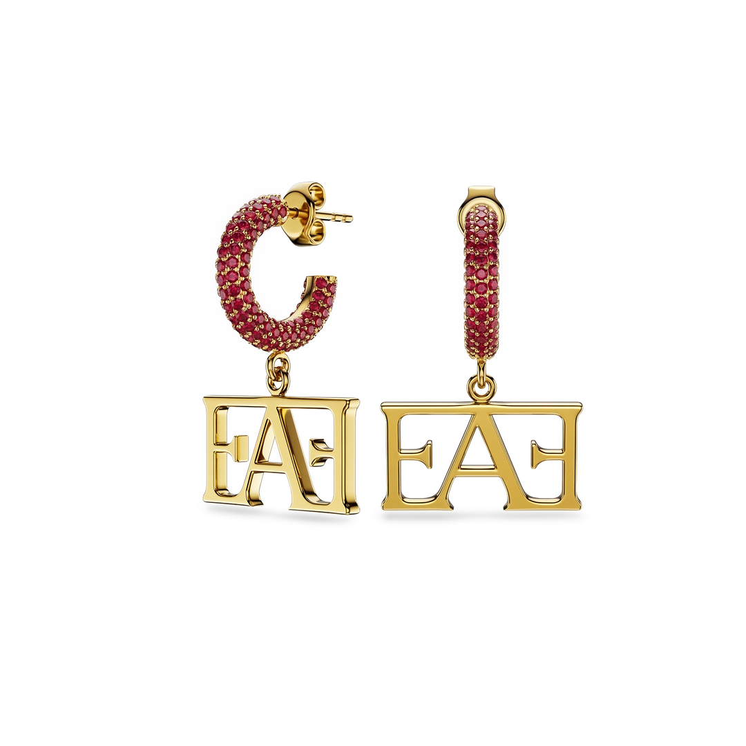 My Enzo Attini Earrings / Red Ruby Color - Enzo Attini - - earrings, jewelry_women