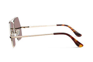 Lake Geneva / Tortoise & Gold Color + Brown Lens.