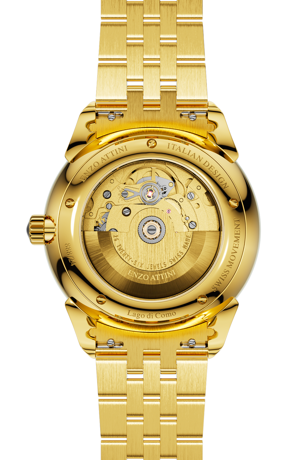 "Lago di Como" Automatico  - Bracciale President  / Movimento Svizzero