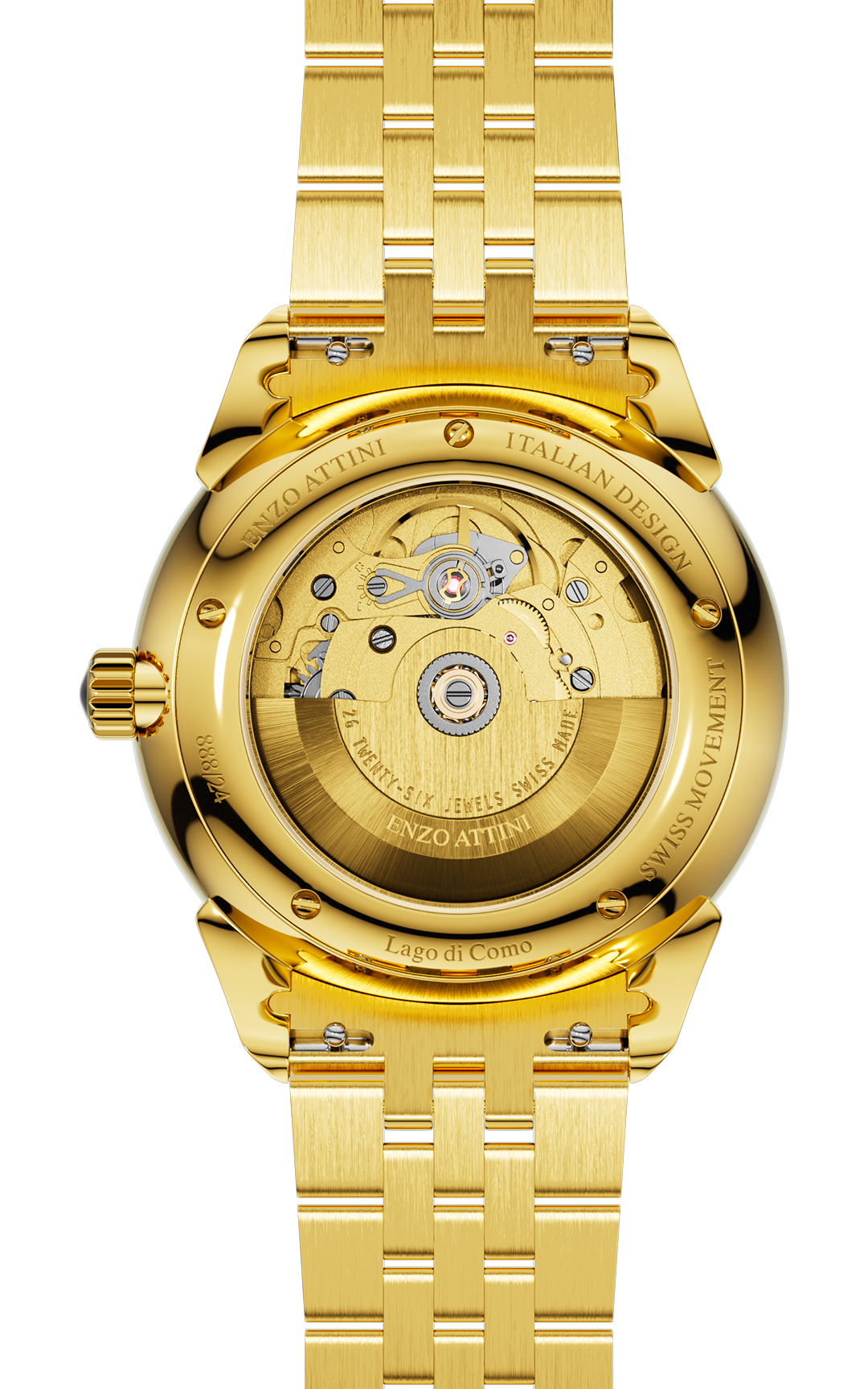 "Lago di Como" Automatico  - Bracciale President  / Movimento Svizzero
