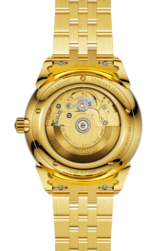 "Lago di Como" Automatico  - Bracciale President  / Movimento Svizzero