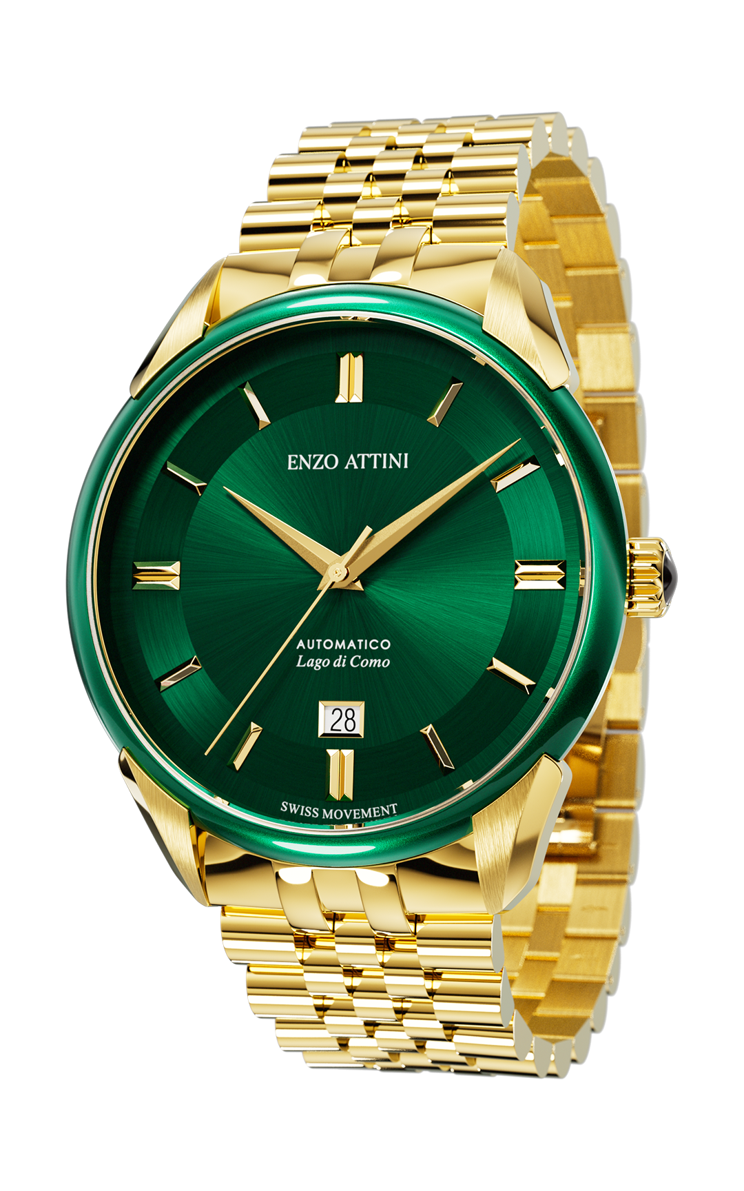 "Lago di Como" Automatico  - Bracciale President  / Movimento Svizzero