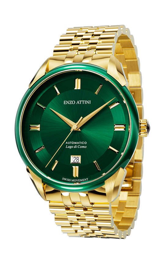 "Lago di Como" Automatico  - Bracciale President  / Movimento Svizzero