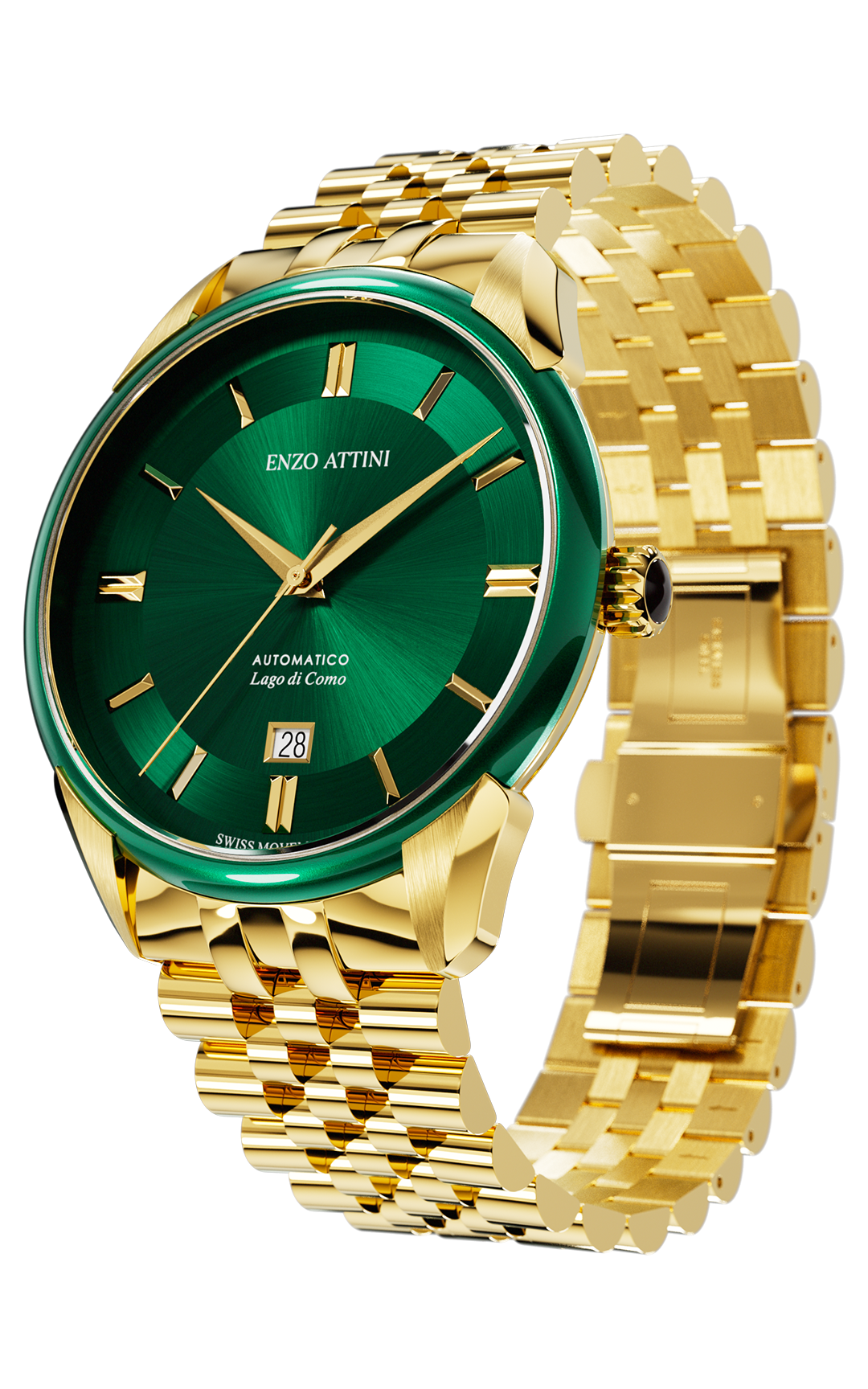 "Lago di Como" Automatico  - Bracciale President  / Movimento Svizzero