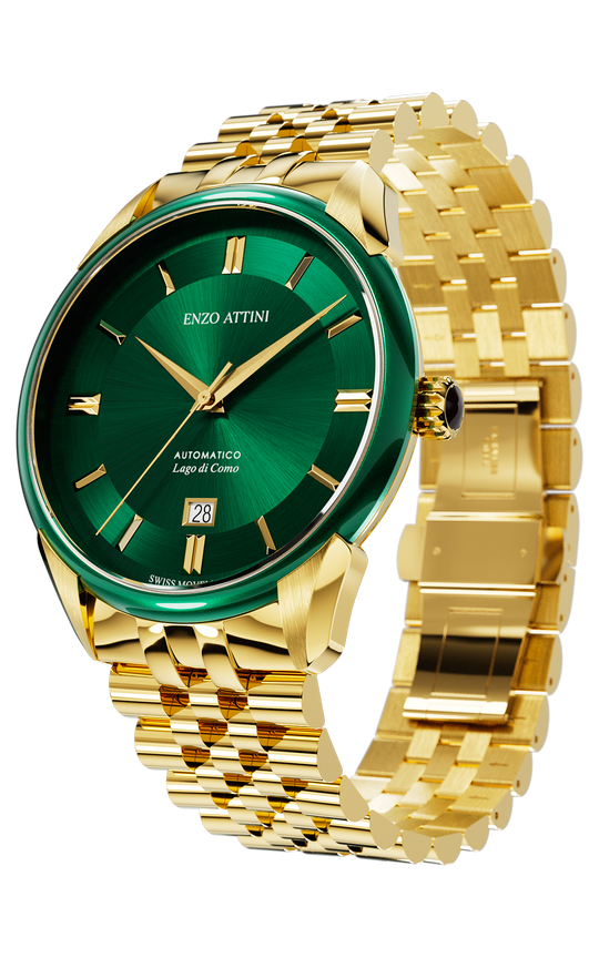 "Lago di Como" Automatico  - Bracciale President  / Movimento Svizzero