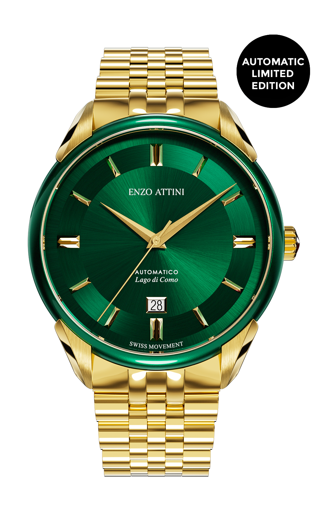 "Lago di Como" Automatico  - Bracciale President  / Movimento Svizzero