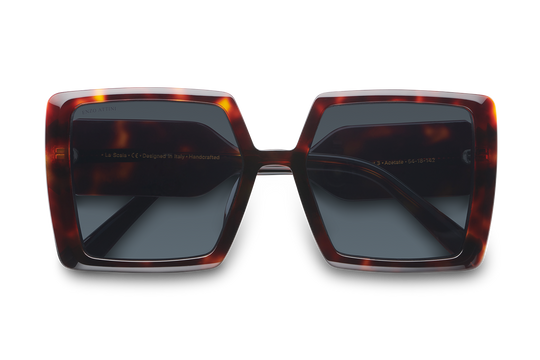 La Scala / Tortoise Red + Dark Black Lens.