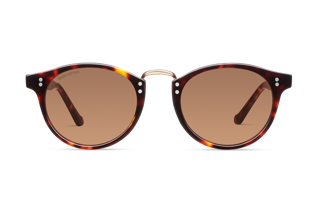 Portofino / Tortoise Red + Dark Brown Lens.