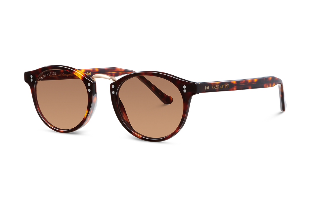 Portofino / Tortoise Red + Dark Brown Lens.