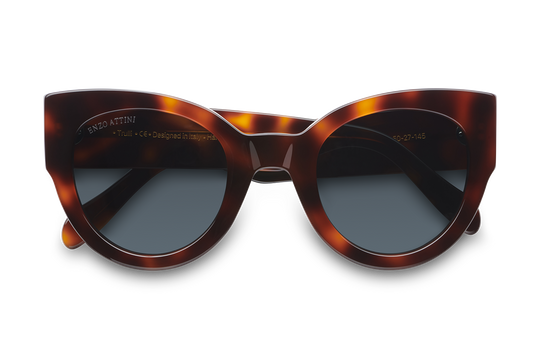 Trulli / Tortoise Red + Dark Black Lens.